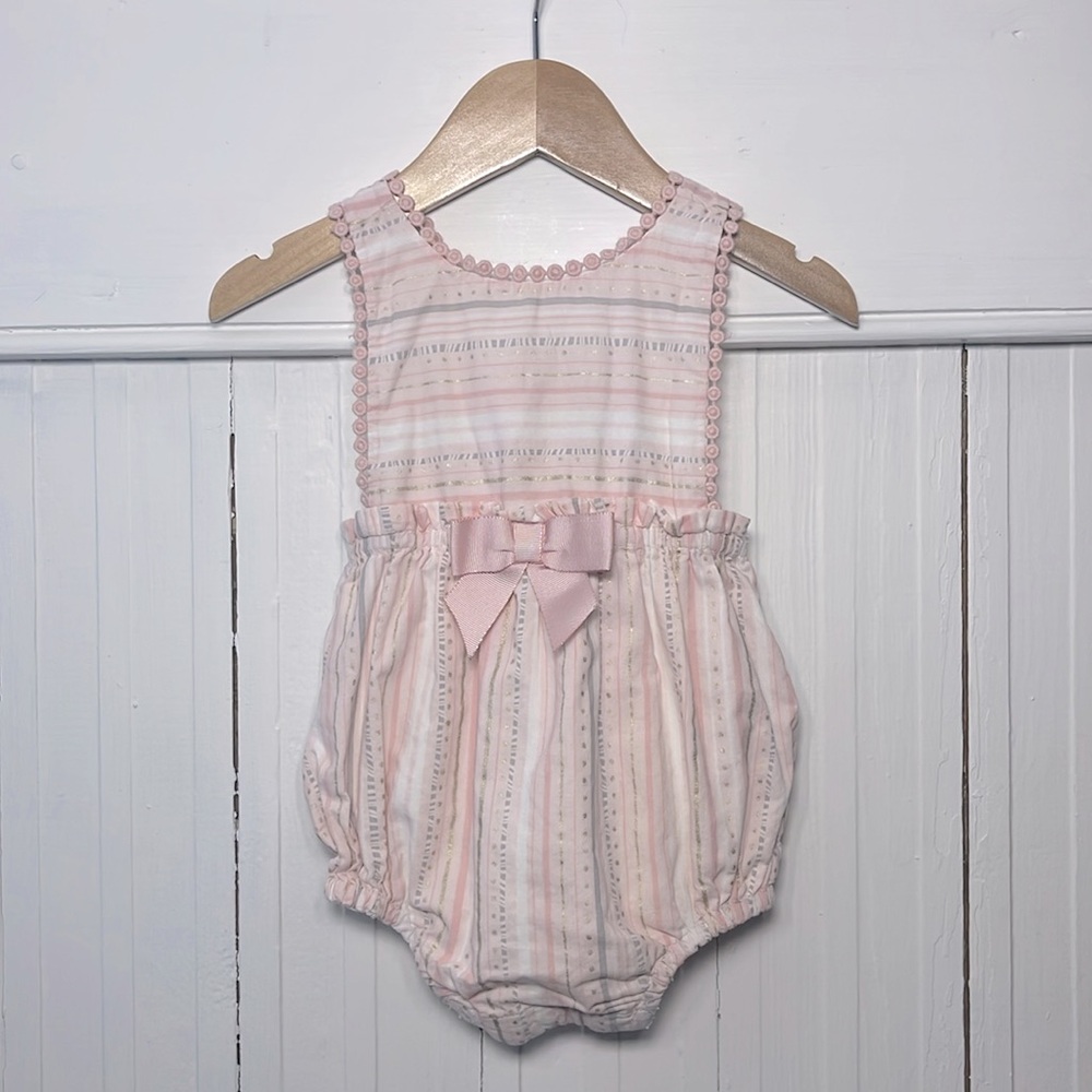 DYLAN & ABBY EUC 100% Cotton Cutesy Summer Crossback Adjustable Strap Bubble